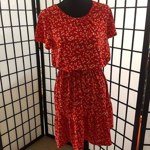 Banana Republic Factory Petite Fit Flare Flounce Dress